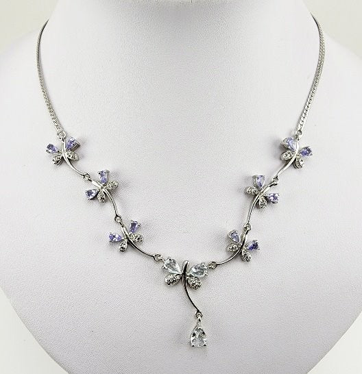 Gargantilla de Amatista y Aguamarina