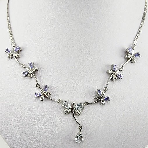 Gargantilla de Amatista y Aguamarina