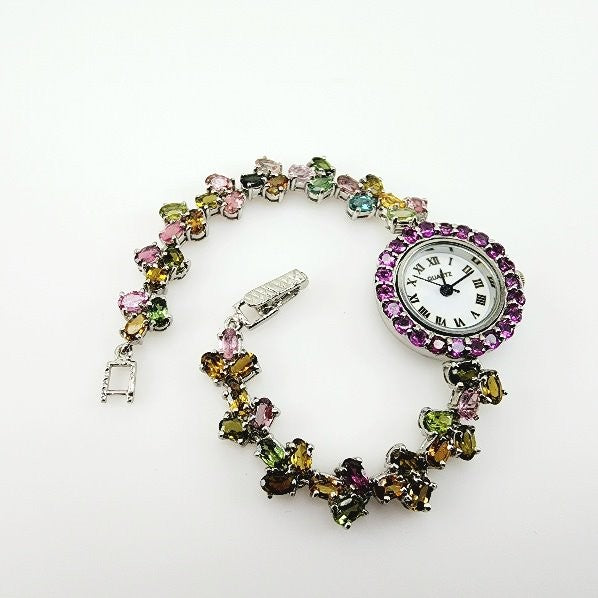 Reloj de Turmalinas y Granate rodolito