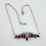 Pulsera de Rubí, perla y Cubic Zirconia