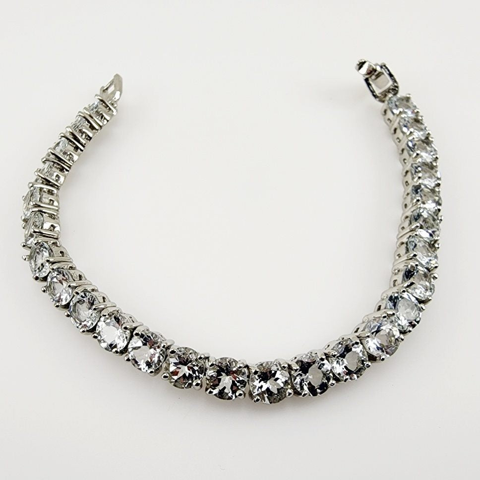 Pulsera de Topacio blanco