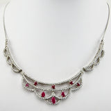 Gargantilla de Rubí y Zirconia Cúbica