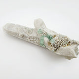 Fluorita Octaédrica sobre punta de Cuarzo