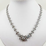 Gargantilla de Topacio Blanco y granate rodolita