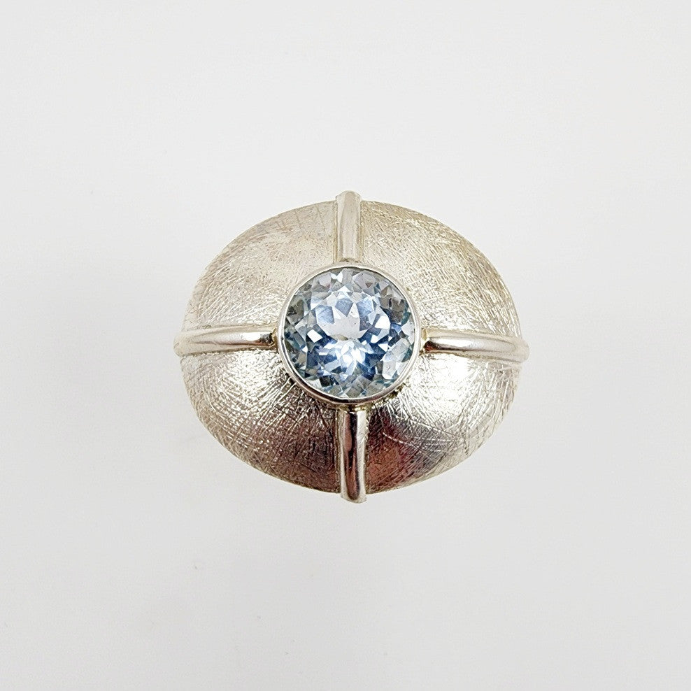 Anillo de Topacio Azul