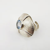 Anillo de Topacio Azul