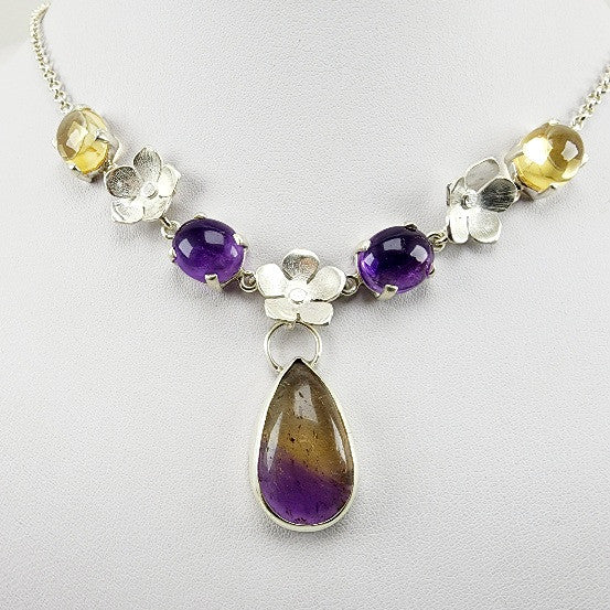 Gargantilla de Ametrino, Amatista y Citrino