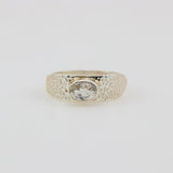 Anillo de Topacio Blanco