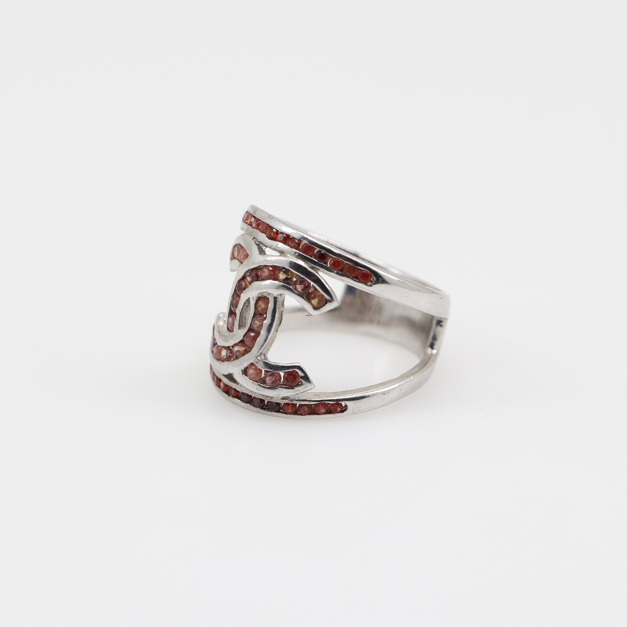 Anillo de Zafiro rojo y naranja