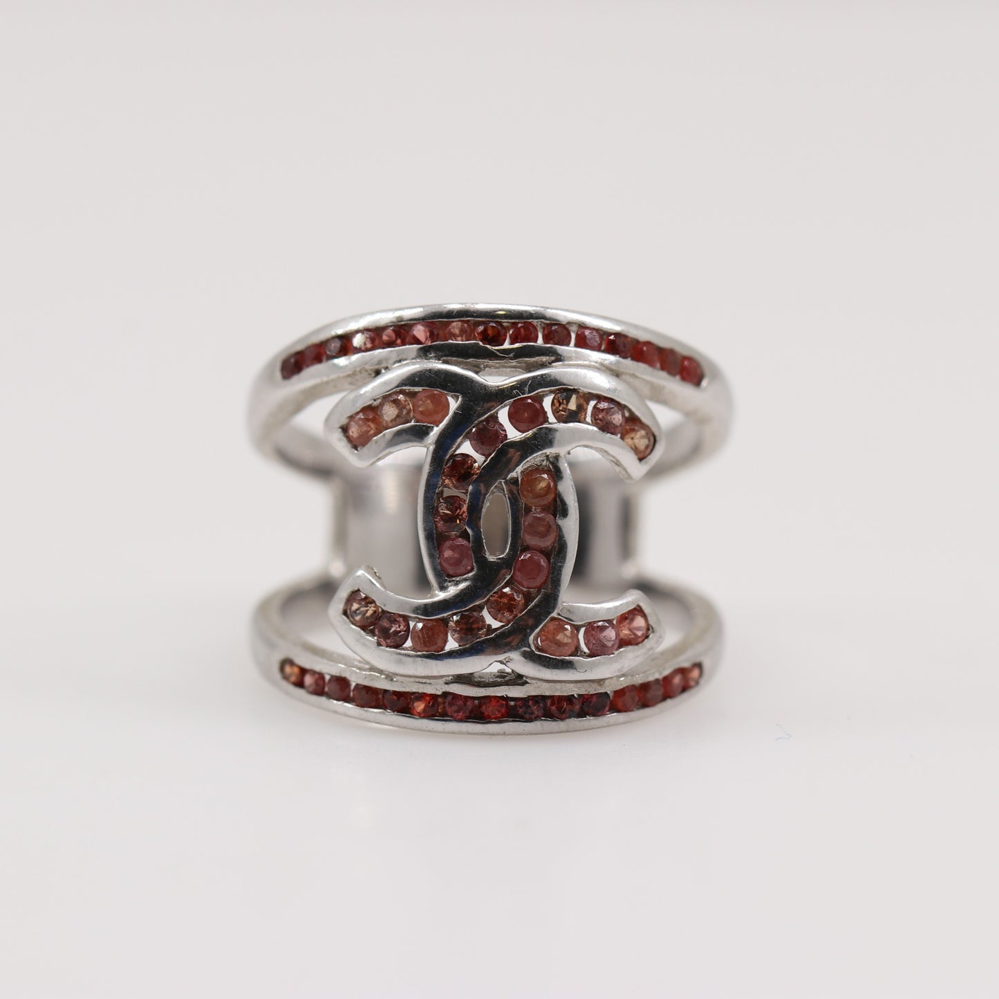 Anillo de Zafiro rojo y naranja