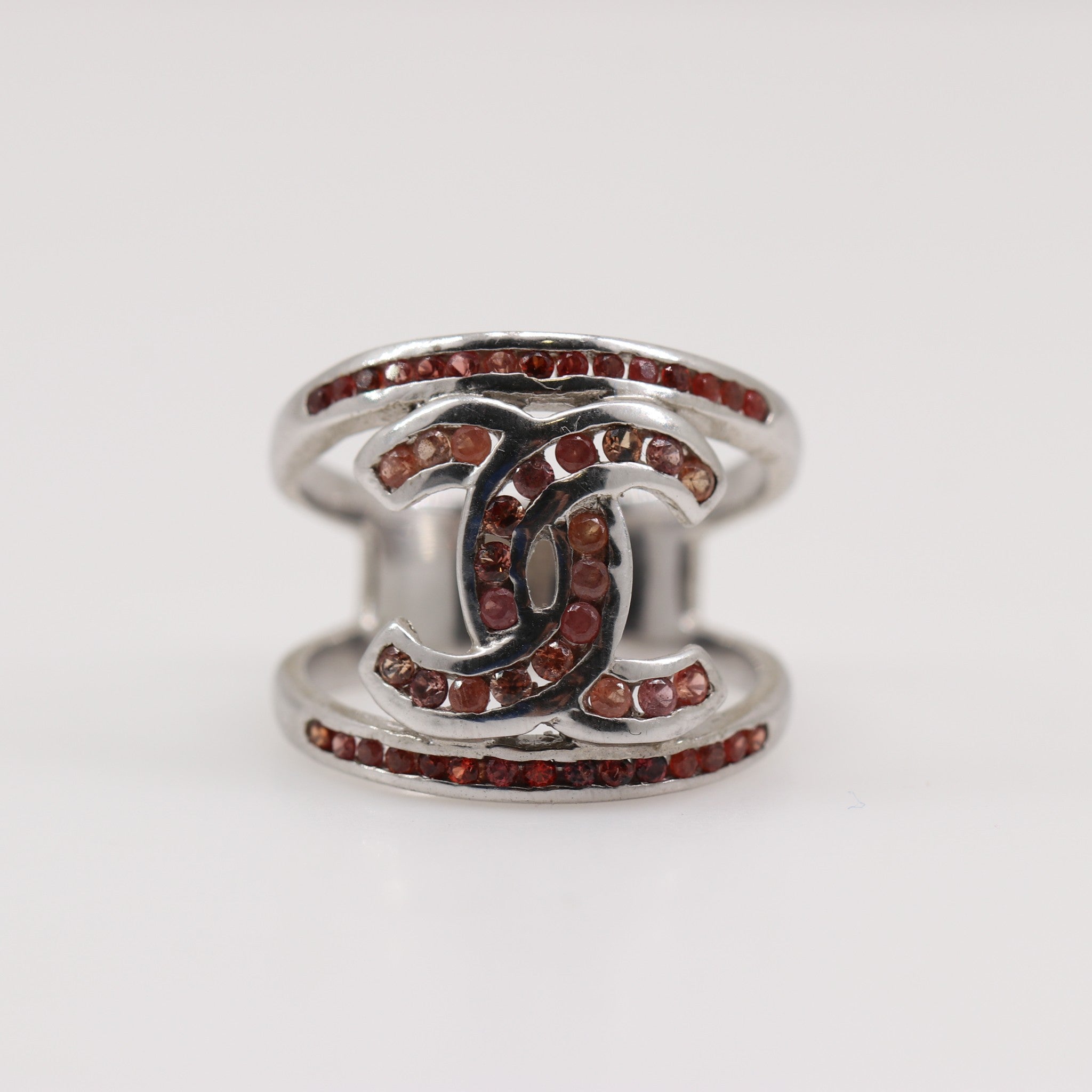 Anillo de Zafiro rojo y naranja