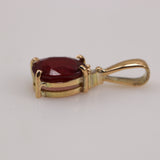 Dije de Rubí y diamante en oro 18k