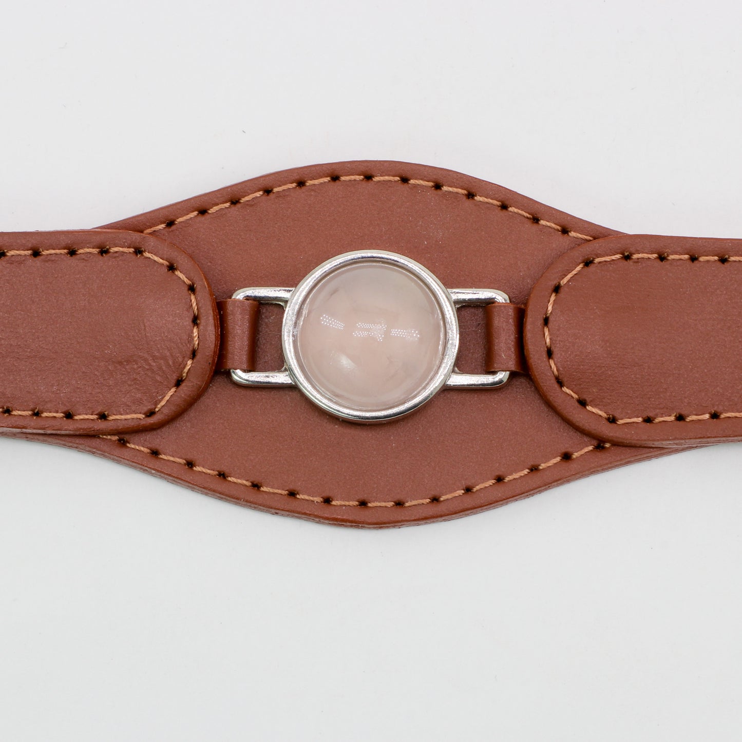 CONJUNTO PARA MASCOTAS DE COLLAR CUARZO ROSA, CORREA Y ESTUCHE PORTA BOLSAS – MEDIDA M