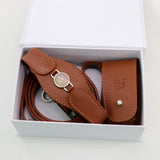 CONJUNTO PARA MASCOTAS DE COLLAR CUARZO ROSA, CORREA Y ESTUCHE PORTA BOLSAS – MEDIDA L