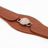 CONJUNTO PARA MASCOTAS DE COLLAR CUARZO ROSA, CORREA Y ESTUCHE PORTA BOLSAS – MEDIDA L