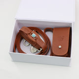 CONJUNTO PARA MASCOTAS DE COLLAR AMAZONITA, CORREA Y ESTUCHE PORTA BOLSAS – MEDIDA S