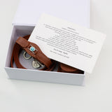 CONJUNTO PARA MASCOTAS DE COLLAR AMAZONITA, CORREA Y ESTUCHE PORTA BOLSAS – MEDIDA S