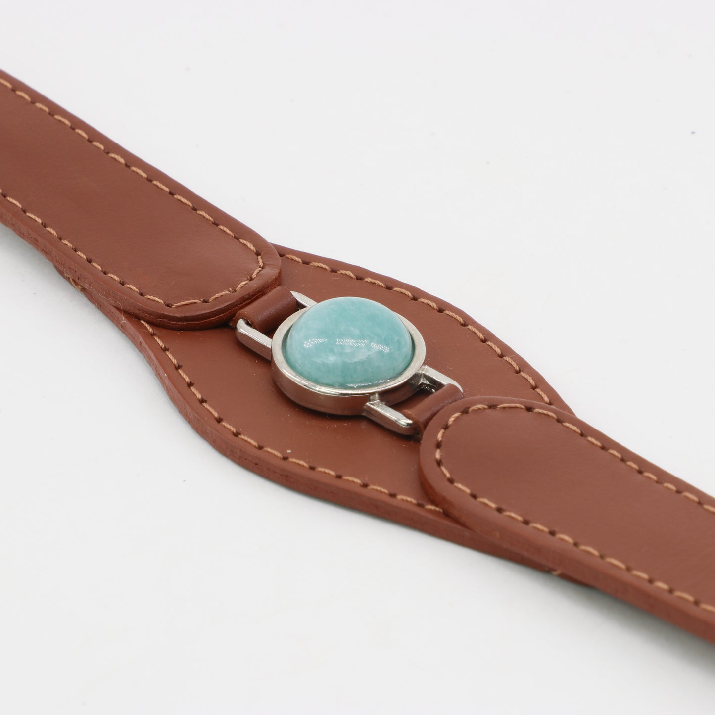 CONJUNTO PARA MASCOTAS DE COLLAR AMAZONITA, CORREA Y ESTUCHE PORTA BOLSAS – MEDIDA M