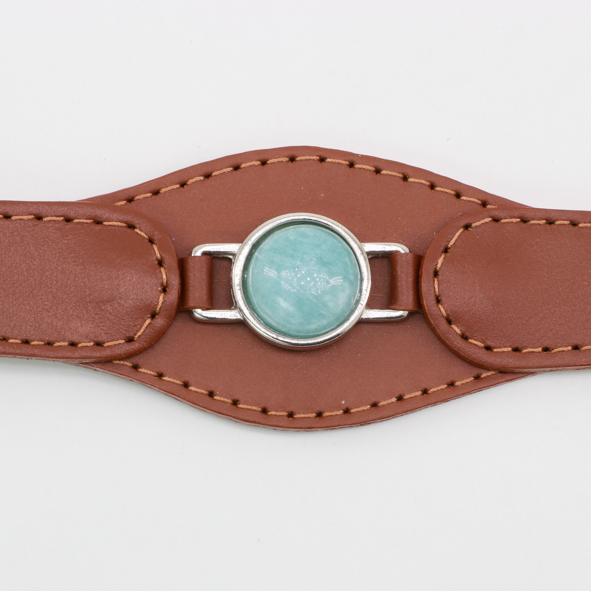 CONJUNTO PARA MASCOTAS DE COLLAR AMAZONITA, CORREA Y ESTUCHE PORTA BOLSAS – MEDIDA M