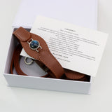 CONJUNTO PARA MASCOTAS DE COLLAR LABRADORITA, CORREA Y ESTUCHE PORTA BOLSAS – MEDIDA M