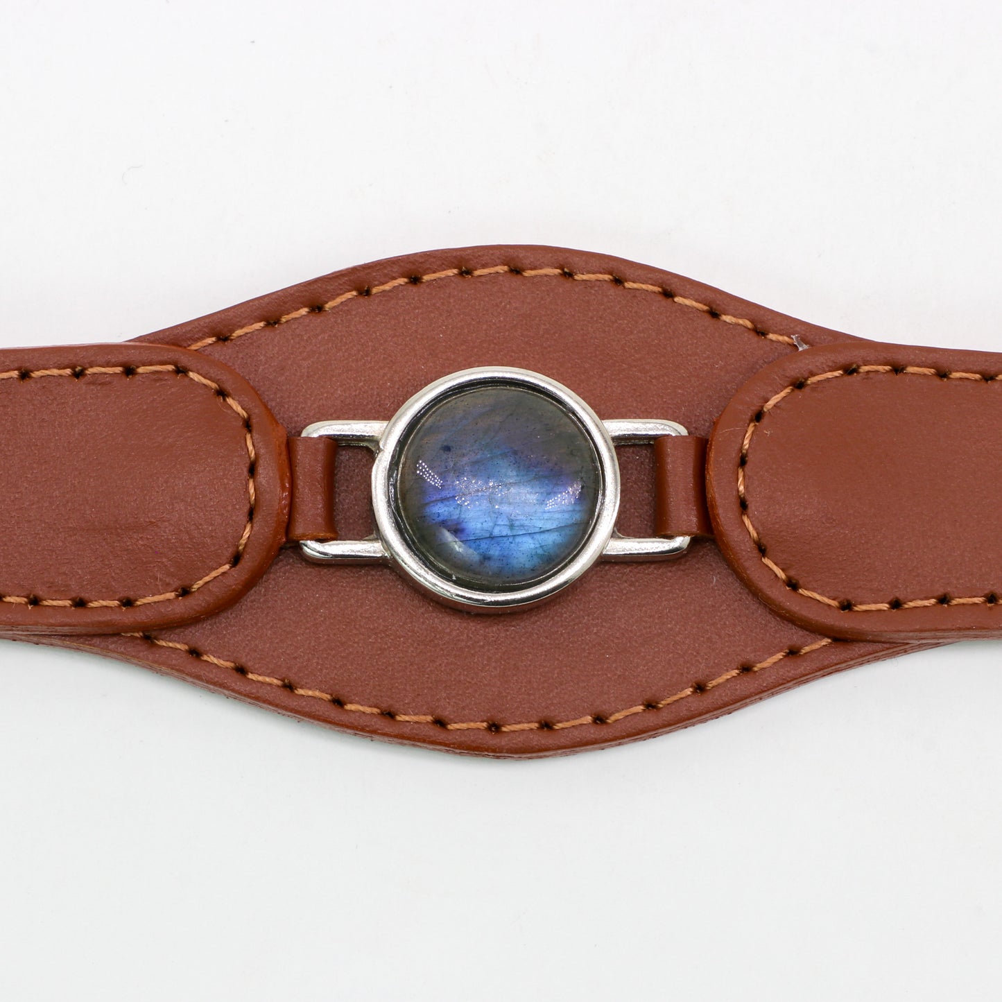 CONJUNTO PARA MASCOTAS DE COLLAR LABRADORITA, CORREA Y ESTUCHE PORTA BOLSAS – MEDIDA M