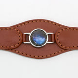 CONJUNTO PARA MASCOTAS DE COLLAR LABRADORITA, CORREA Y ESTUCHE PORTA BOLSAS – MEDIDA M