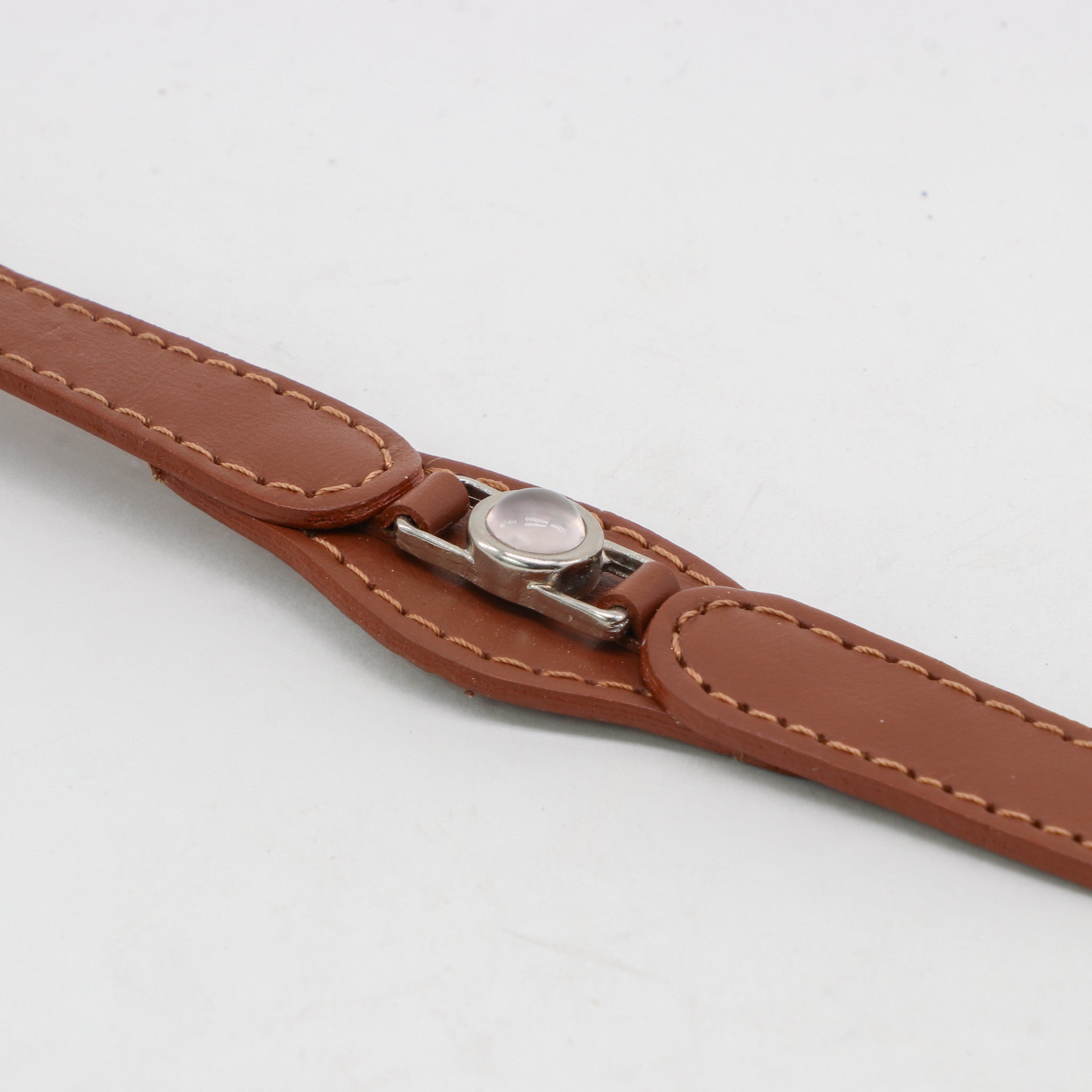 COLLAR CON CUARZO ROSA PARA MASCOTAS - MEDIDA S