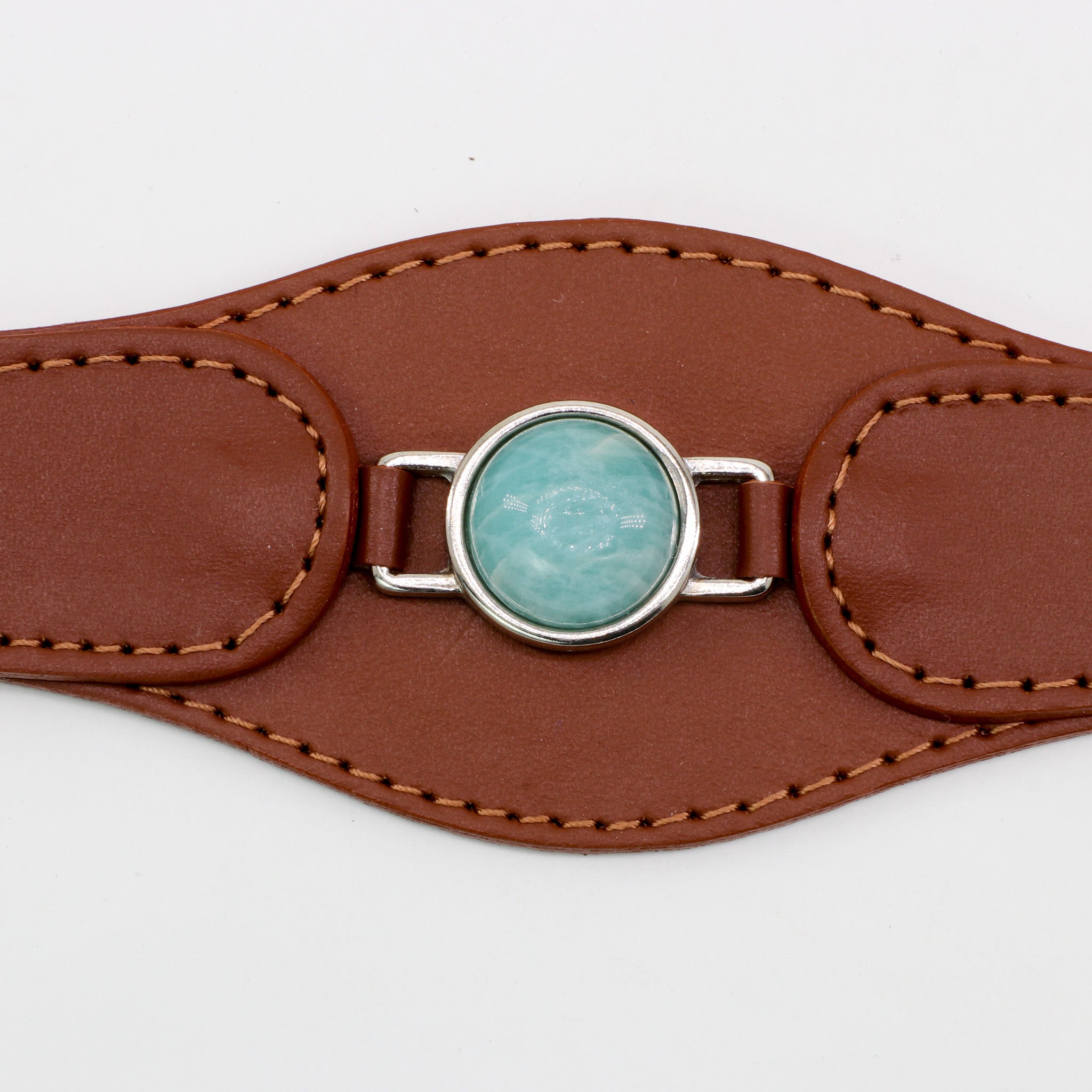 COLLAR CON AMAZONITA PARA MASCOTAS - MEDIDA L