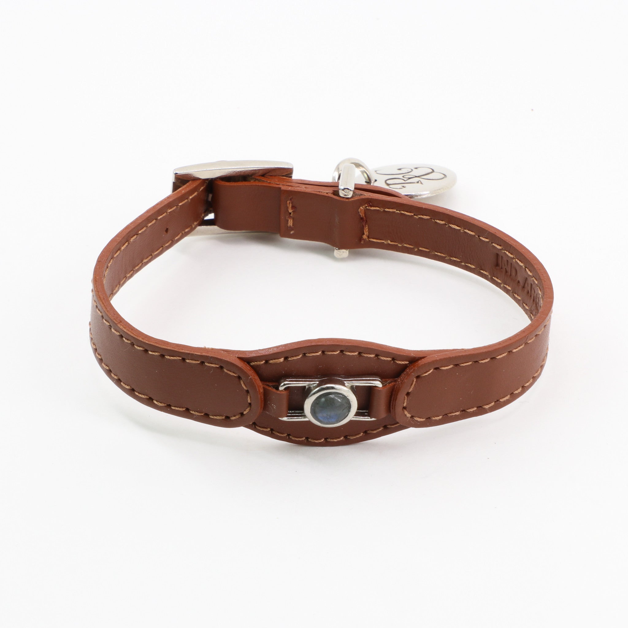 COLLAR CON LABRADORITA PARA MASCOTAS - MEDIDA S