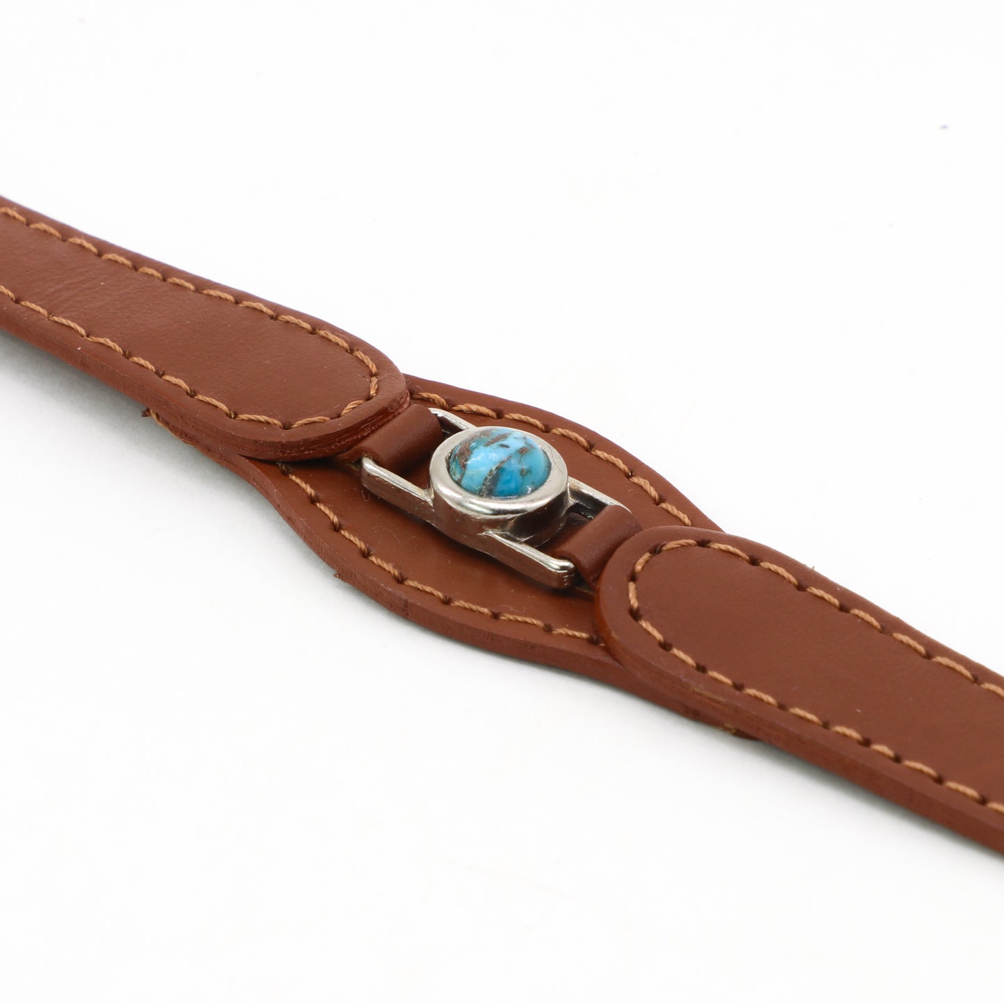 COLLAR CON TURQUESA  PARA MASCOTAS - MEDIDA S