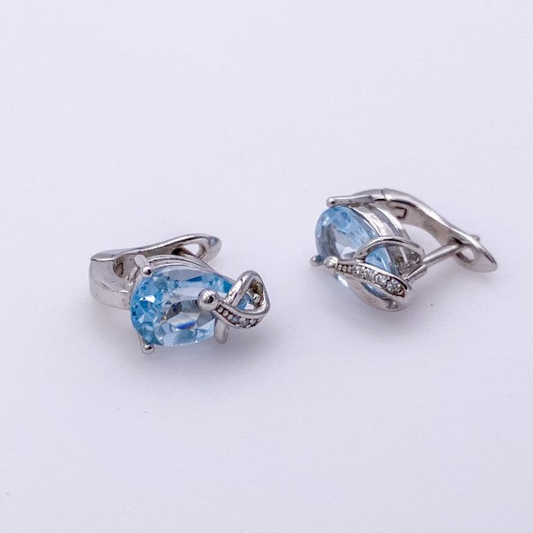 Aros de Topacio Azul