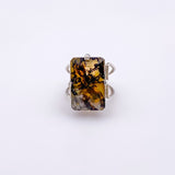 Anillo de Ágata Dendrítica