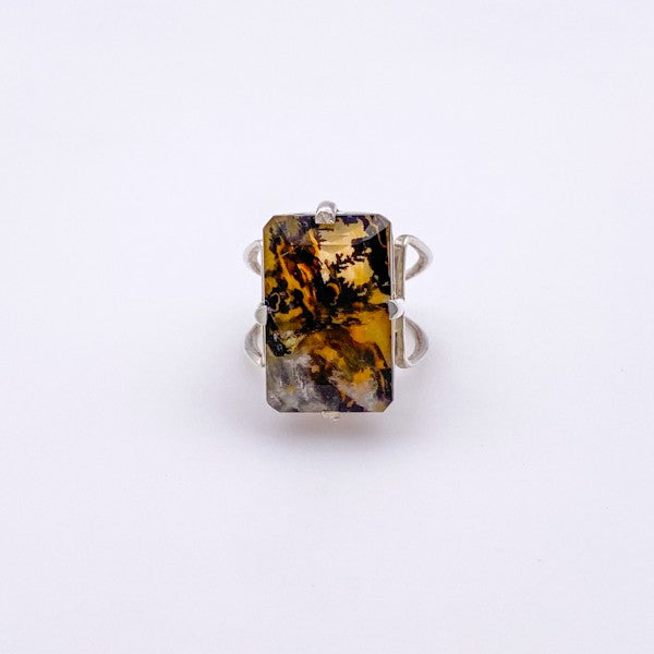 Anillo de Ágata Dendrítica