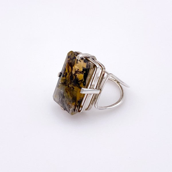 Anillo de Ágata Dendrítica