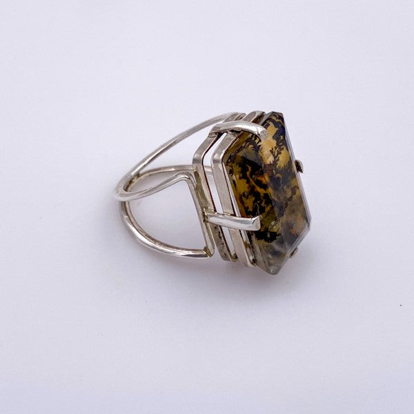 Anillo de Ágata Dendrítica