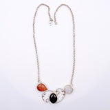 Gargantilla de Piedra Luna, Piedra sol y Labradorita lavanda