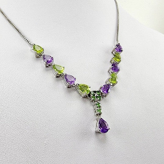 Gargantilla de Peridoto, Amatista y diópsidos