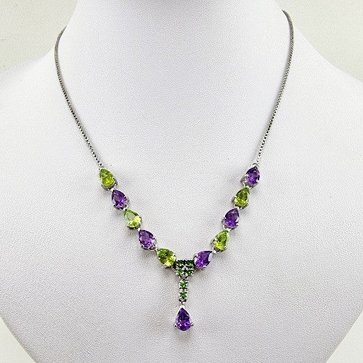 Gargantilla de Peridoto, Amatista y diópsidos