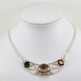 Gargantilla de Cuarzo Humado o Fumé