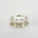 Anillo alianza de Turmalina Verde