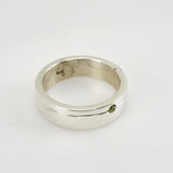 Anillo alianza de Turmalina Verde