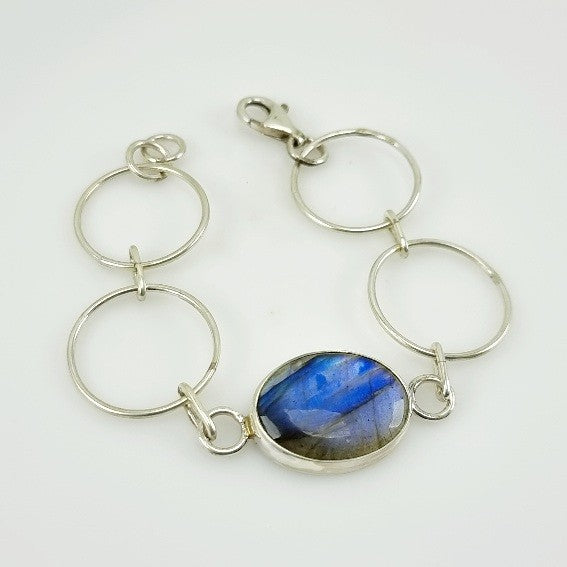 Pulsera de Labradorita Azul