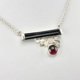 Gargantilla de Turmalina Negra y granate