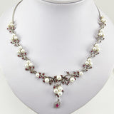 Gargantilla de Rubí y perlas cultivadas