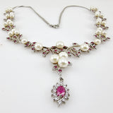 Gargantilla de Rubí y perlas cultivadas