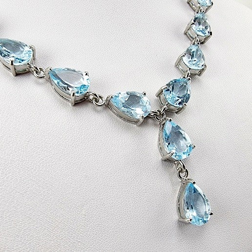 Gargantilla de Topacios Azules