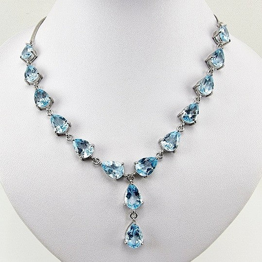 Gargantilla de Topacios Azules