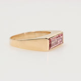 Anillo de Turmalina Rosa talla 20 en Oro 18k