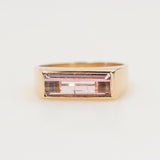 Anillo de Turmalina Rosa talla 20 en Oro 18k