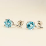 Aros de topacio azul